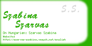 szabina szarvas business card